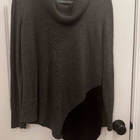 Black and Gray Cowl Neck Sweater - Picture 1 of 4